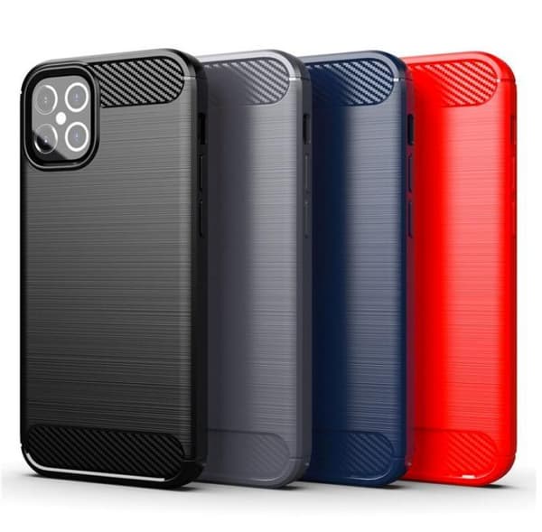 SKALO iPhone 12 Mini Armor Carbon Stöttåligt TPU-skal