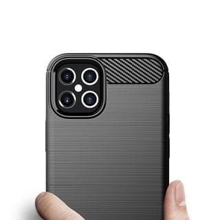 SKALO iPhone 12 Armor Carbon Stöttåligt TPU-skal