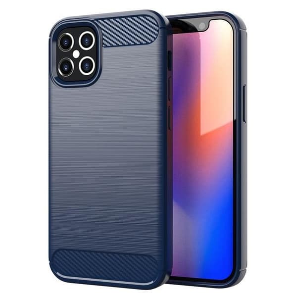 SKALO iPhone 12 Armor Carbon Stöttåligt TPU-skal