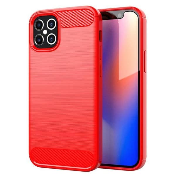 SKALO iPhone 12 Pro Max Armor Carbon Iskunkestävä TPU suojakuori