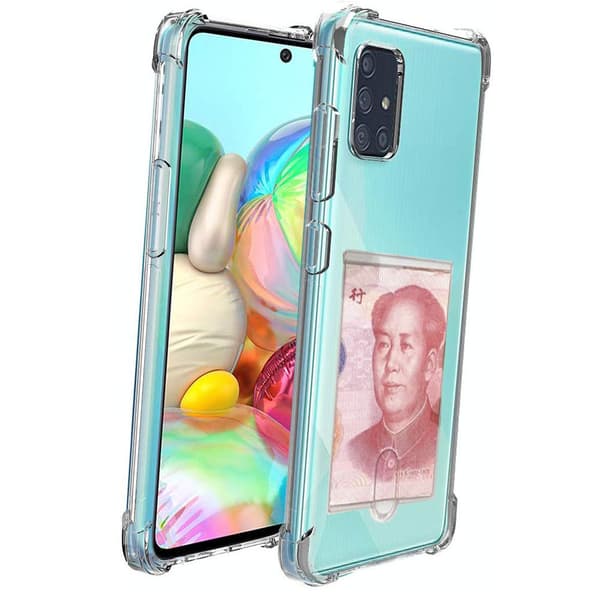 Samsung Galaxy A51 - Skyddande Skal med Korthållare