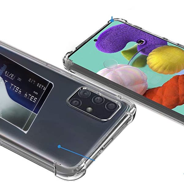 Samsung Galaxy A51 - Skyddande Skal med Korthållare