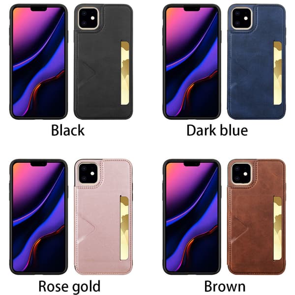 iPhone 11 - Stilsäkert Smidigt Skal med Korthållare HANMAN