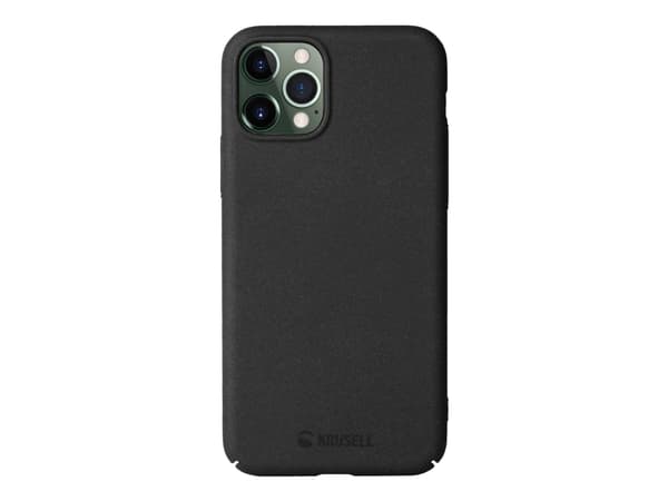 Krusell SandCover - Baksidesskydd för mobiltelefon - svart - för Apple iPhone 12, 12 Pro