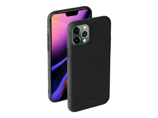 Krusell SandCover - Baksidesskydd för mobiltelefon - svart - för Apple iPhone 12, 12 Pro