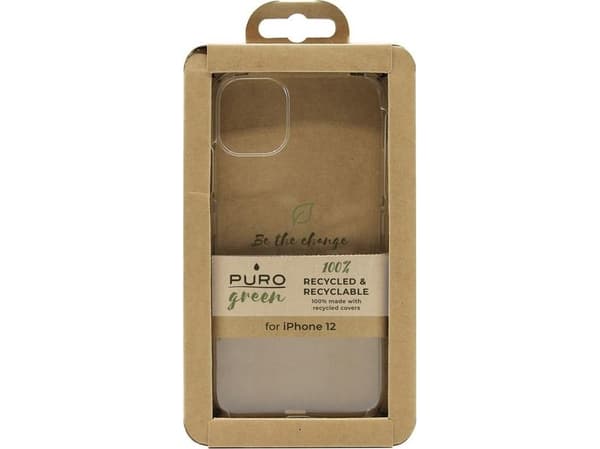 PURO Green - Baksidedeksel for mobiltelefon - 100 % resirkulert materiale - gjennomsiktig - for Apple iPhone 12 mini