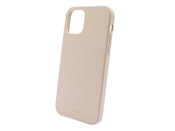 PURO Icon - Baksidesskydd för mobiltelefon - flytande silikon - powder pink - 6.1" - för Apple iPhone 12, 12 Pro