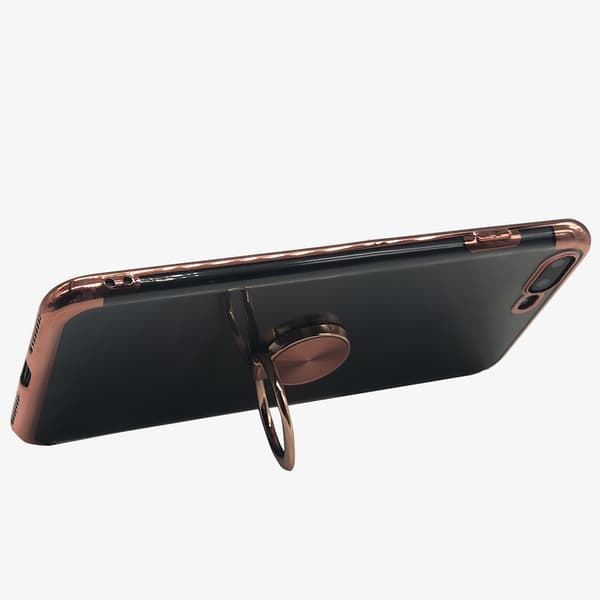 Skyddande Silikonskal med Ringh�llare - iPhone 7 Plus