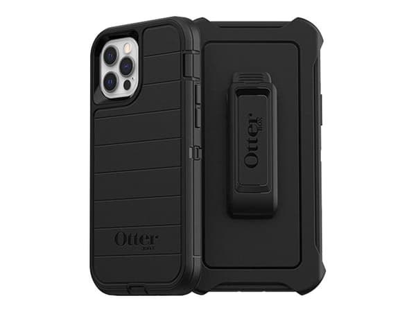 OtterBox Defender Series - ProPack Packaging - baksidesskydd för mobiltelefon - robust - polykarbonat, syntetiskt gummi - svart - för Apple iPhone 12