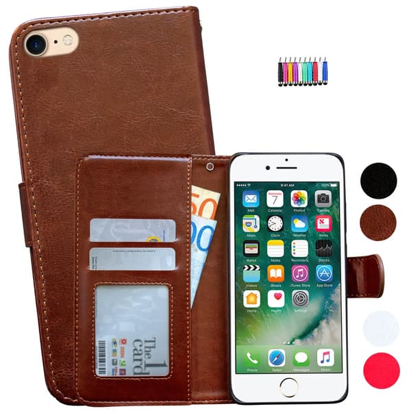 iPhone 5/5s/SE2016 - Nahkakotelo / Suoja White