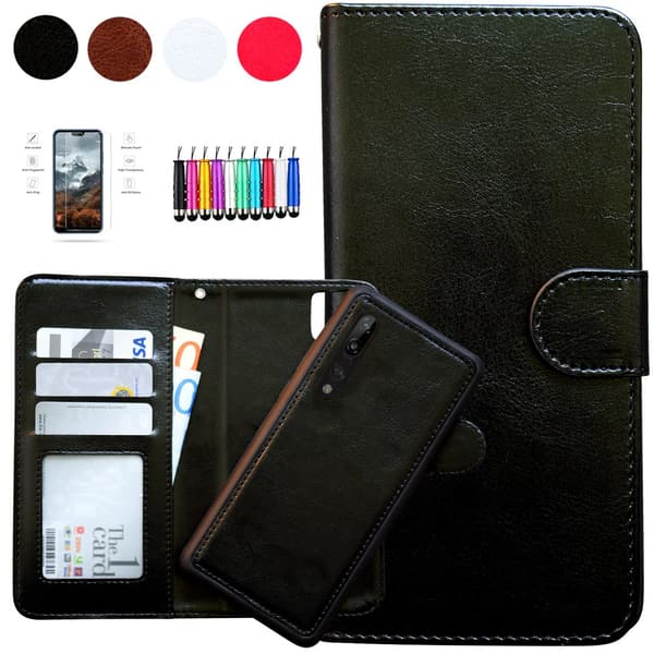 Komfort & Beskyttelse Huawei P20 Pro - Luksuriøs Læder Etui Black