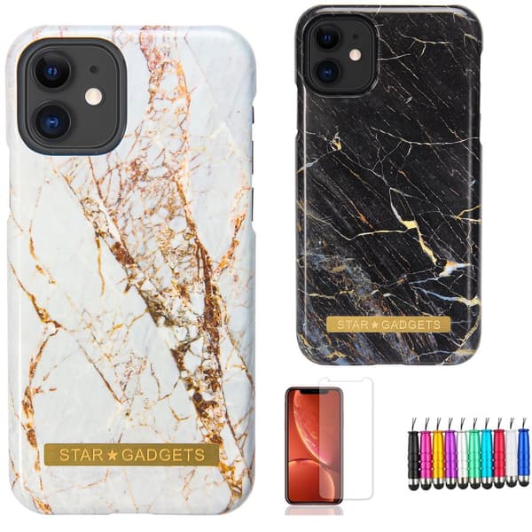 iPhone 11 - Skal / Skydd / Marmor Black