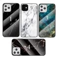 Miniatyrbild 8 av 11: iPhone 12 Pro Max Marmorskal 9H Härdat Glas Baksida Glassback V2