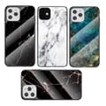 Miniatyrbild 7 av 11: iPhone 12 Pro Max Marmorskal 9H Härdat Glas Baksida Glassback V2