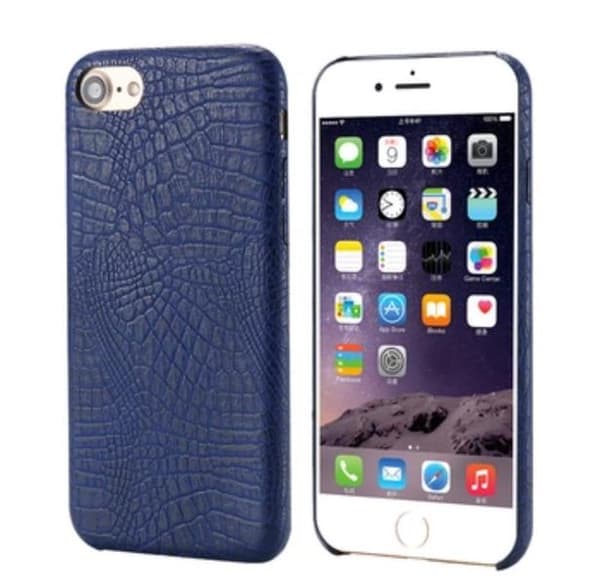 Luxury Crocodile Skal FLOVEME iPhone 8 Plus Blå Blå