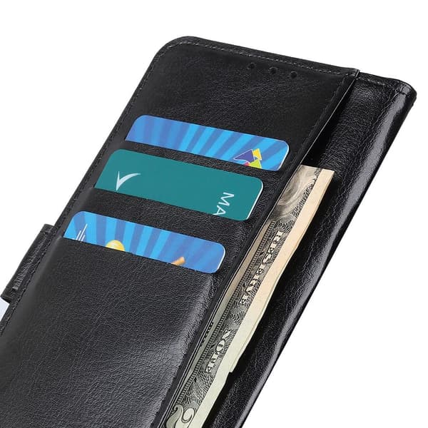 Motorola Moto E6s Crazy Horse Wallet Stand Case
