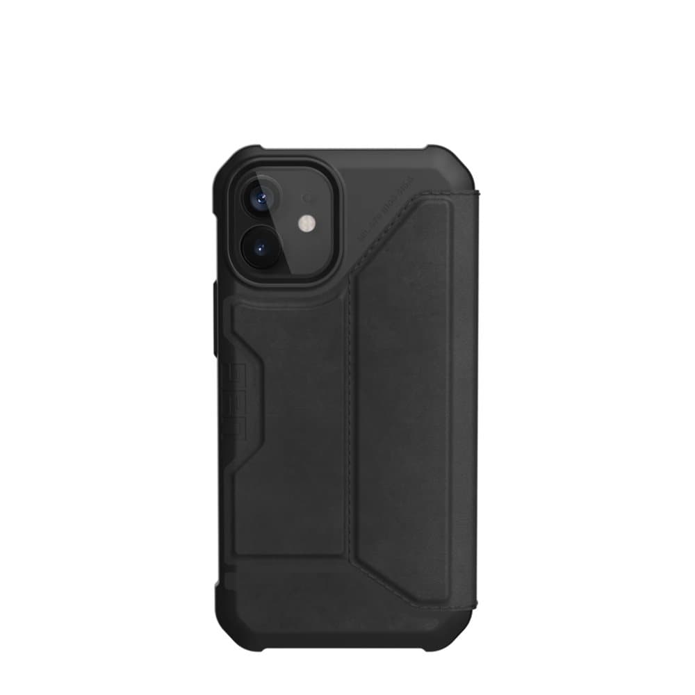 iPhone 12 Mini Suojakotelo Metropolis Leather Musta