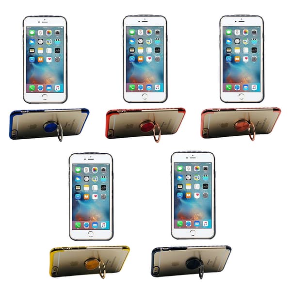 iPhone 5/5S - Elegant Silikonskal med Ringhållare
