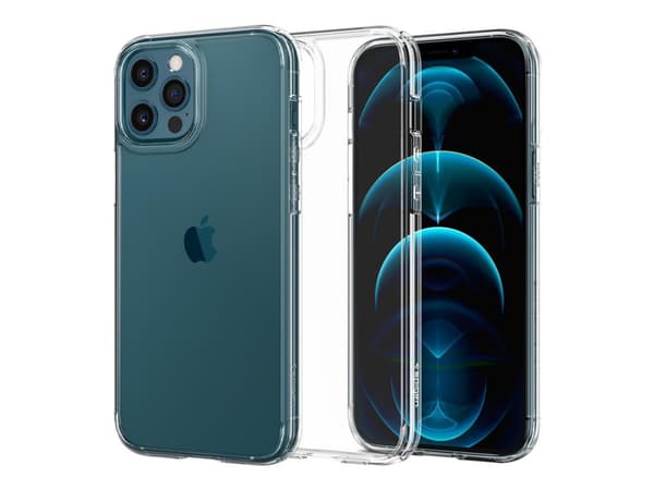 Spigen Ultra Hybrid - Baksidedeksel for mobiltelefon - polykarbonat, termoplast-polyuretan (TPU) - krystallklar - for Apple iPhone 12 Pro Max