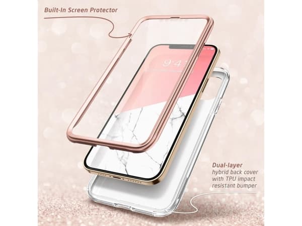 i-Blason Cosmo IPHONE2020-6.7- -SP-MARBLE, Etui, Apple, iPhone 12 Max 6.7 2020, 17 cm (6.7"), Rosa