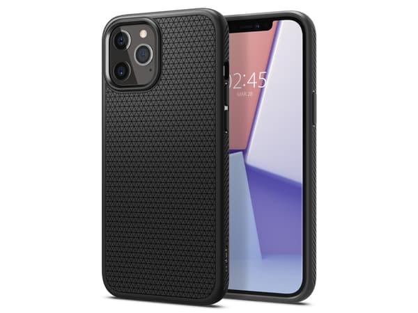 Spigen Liquid Air Matte, Etui, Apple, iPhone 12 Pro Max, 17 cm (6.7"), Sort