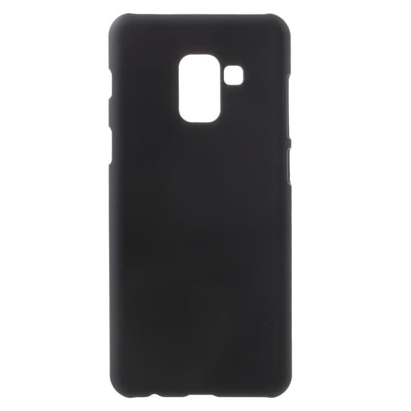 Rubberized PC Hard Cell Phone Cover for Samsung Galaxy A8 (2018) - Black