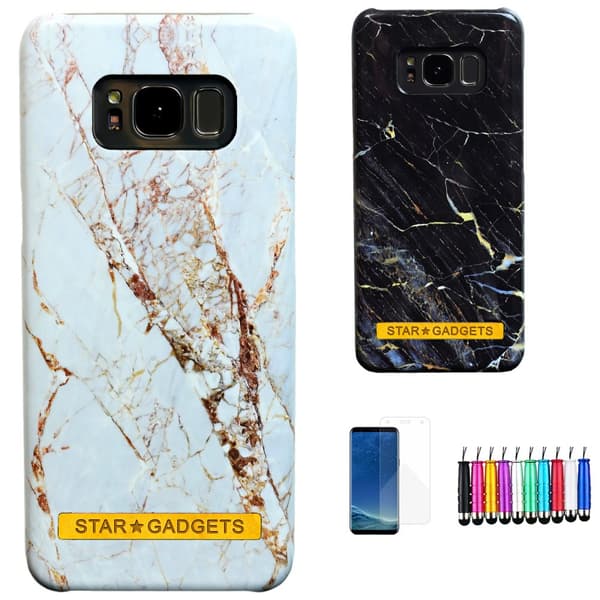 Samsung Galaxy S8 - Skal / Skydd / Marmor White