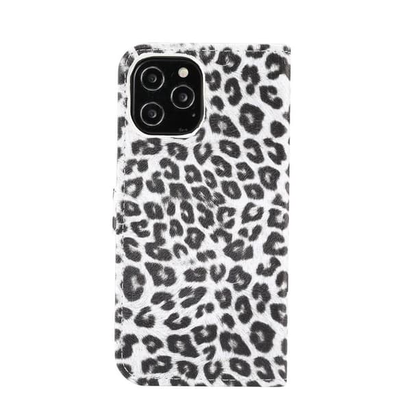 iPhone 12 / 12 Pro Plånboksfodral Fodral Leopard - Vit
