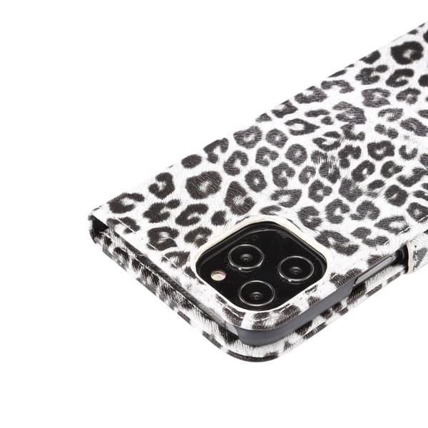 iPhone 12 / 12 Pro Plånboksfodral Fodral Leopard - Vit