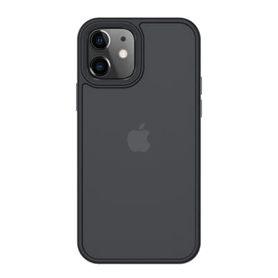 iPhone 12/iPhone 12 Pro Cover Hård Plastikik TPU Sort