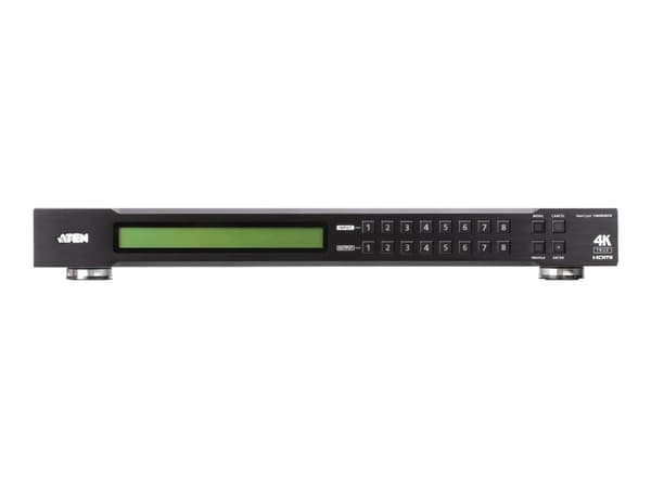 ATEN VanCryst VM0808HB 8 x 8 True 4K HDMI Matrix Switch - Video-/ljudomkopplare - skrivbordsmodell, rackmonterbar