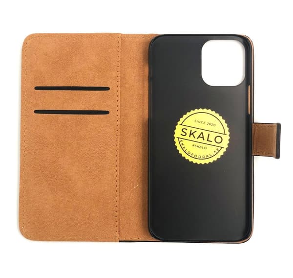 SKALO iPhone 12 Pro Max Plånboksfodral Äkta Skinn