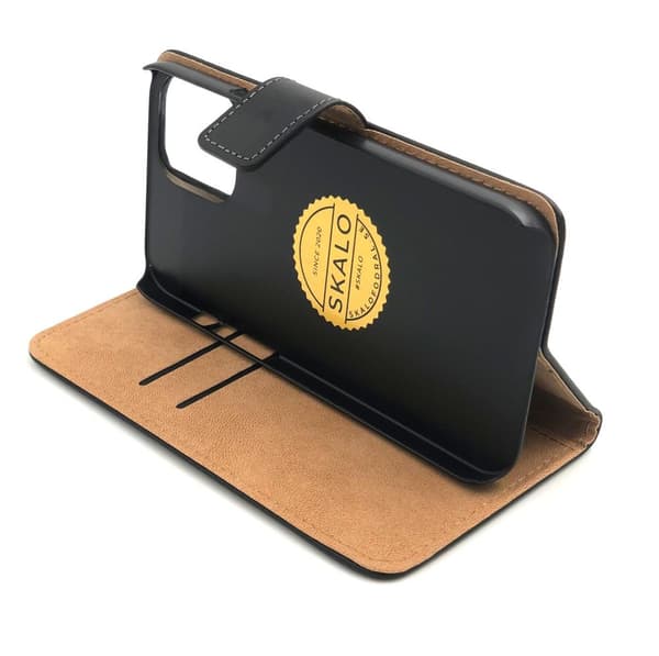 SKALO iPhone 12 Pro Max Plånboksfodral Äkta Skinn