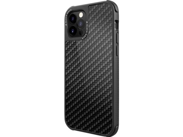 Black Rock Robust Real Carbon Mobiltelefon backcover Apple iPhone 12, iPhone 12 Pro Sort