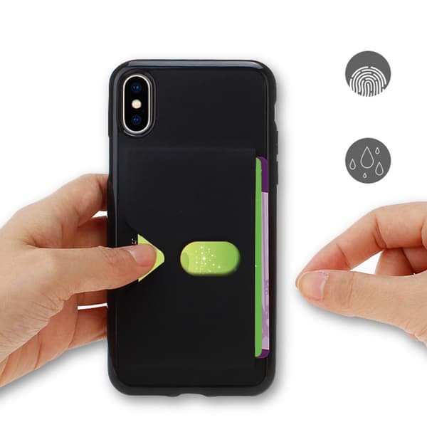 Skyddande Stilsäkert Skal med Kortfack - iPhone X/XS