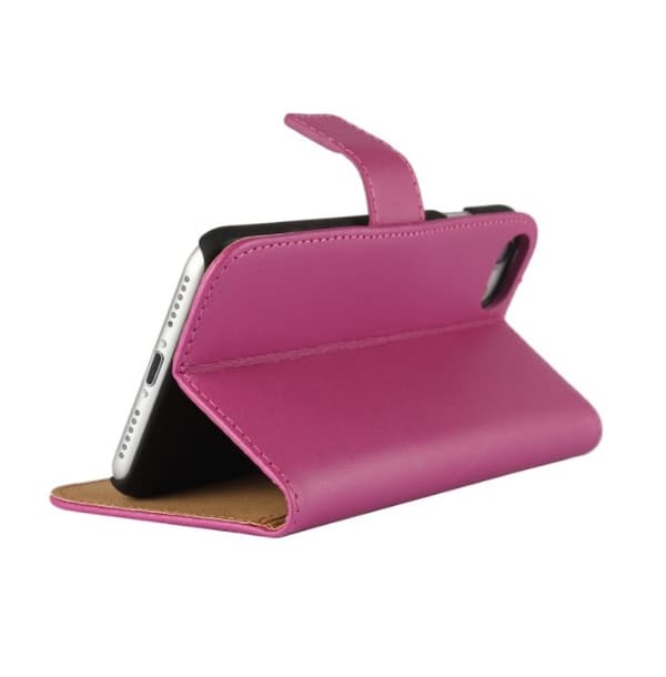 Stilrent VINTAGE Plånboksfodral i läder för iPhone 7 PLUS Hot Pink Hot Pink
