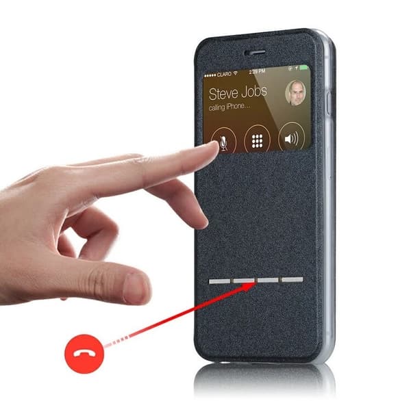 iPhone 5/5S/5SE  Smartfodral med fönster och svarsfunktion