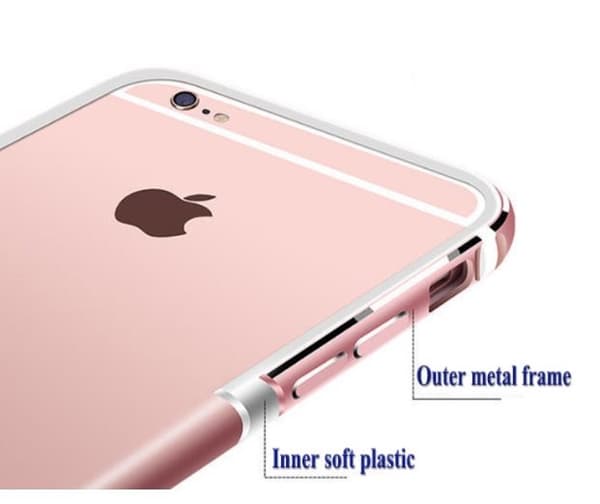 iPhone 7 PLUS - Stilren Bumper i Aluminium och Silikon