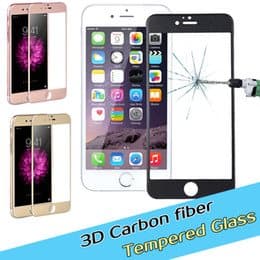 iPhone 6/6S 2-PACK Skärmskydd i Carbonfiber HuTech Fullfit 3D HD Vit