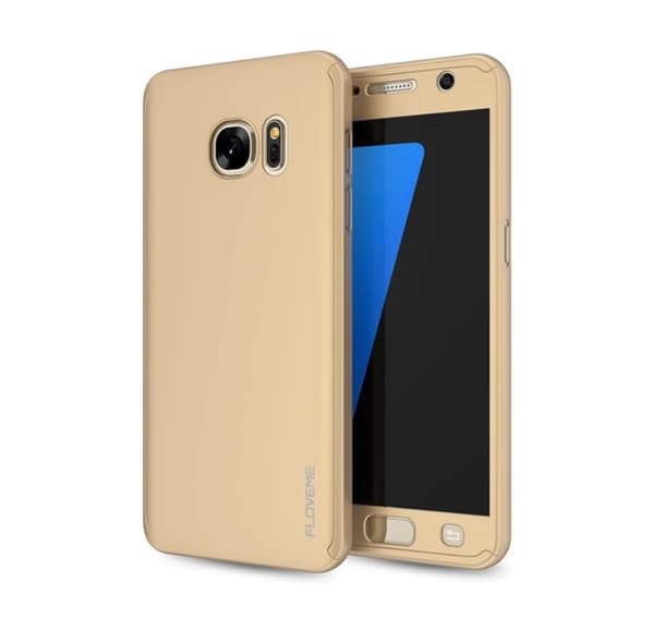 Dubbelsidigt Skal - Samsung Galaxy S7 Edge Guld