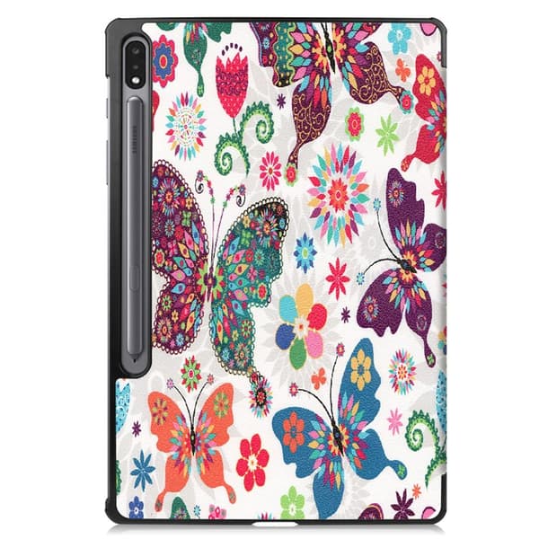 Tri-fold Stand Smart Case for Samsung Galaxy Tab S7 Plus / S8+ - Butterflies