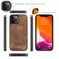 Miniatyrbild 5 av 11: CASEME iPhone 12 / iPhone 12 Pro Retro plånboksfodral - Brun