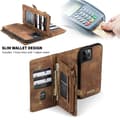 Miniatyrbild 6 av 11: CASEME iPhone 12 / iPhone 12 Pro Retro plånboksfodral - Brun