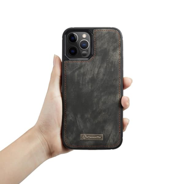 CASEME iPhone 12 Pro Max 2-in-1 Wallet Phone Shell Black