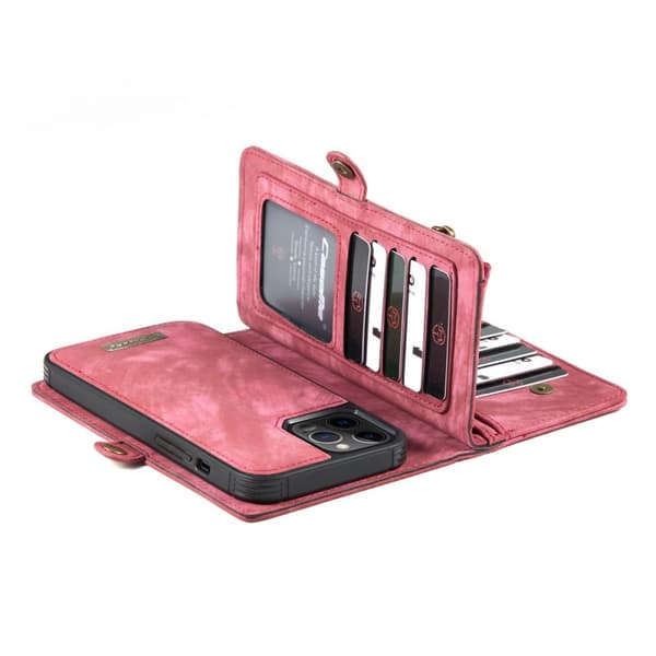 CASEME iPhone 12 Pro Max 2-i-1 Pung Telefonskal Rød