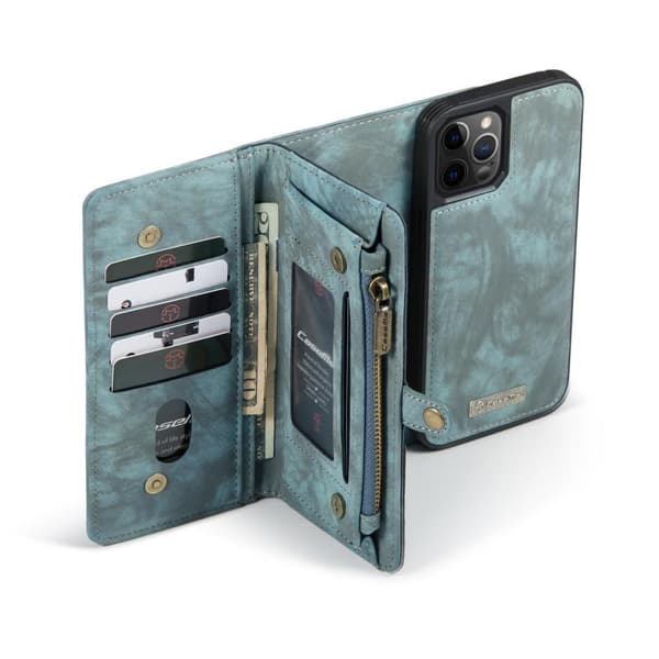 CASEME iPhone 12 Pro Max Retro Lommebok-deksel - Blå
