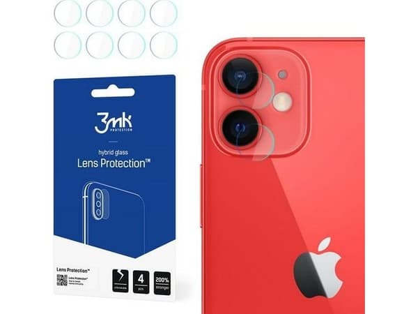 3MK 3MK Lens Protect iPhone 12 Mini Kameralinsebeskyttelse 4 stk