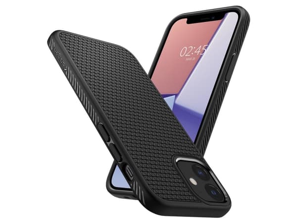 Spigen Liquid Air Matte, Omslag, Apple, iPhone 12, 13,7 cm (5.4"), Svart