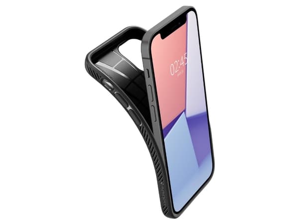 Spigen Liquid Air Matte, Omslag, Apple, iPhone 12, 13,7 cm (5.4"), Svart