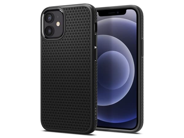 Spigen Liquid Air Matte, Omslag, Apple, iPhone 12, 13,7 cm (5.4"), Svart